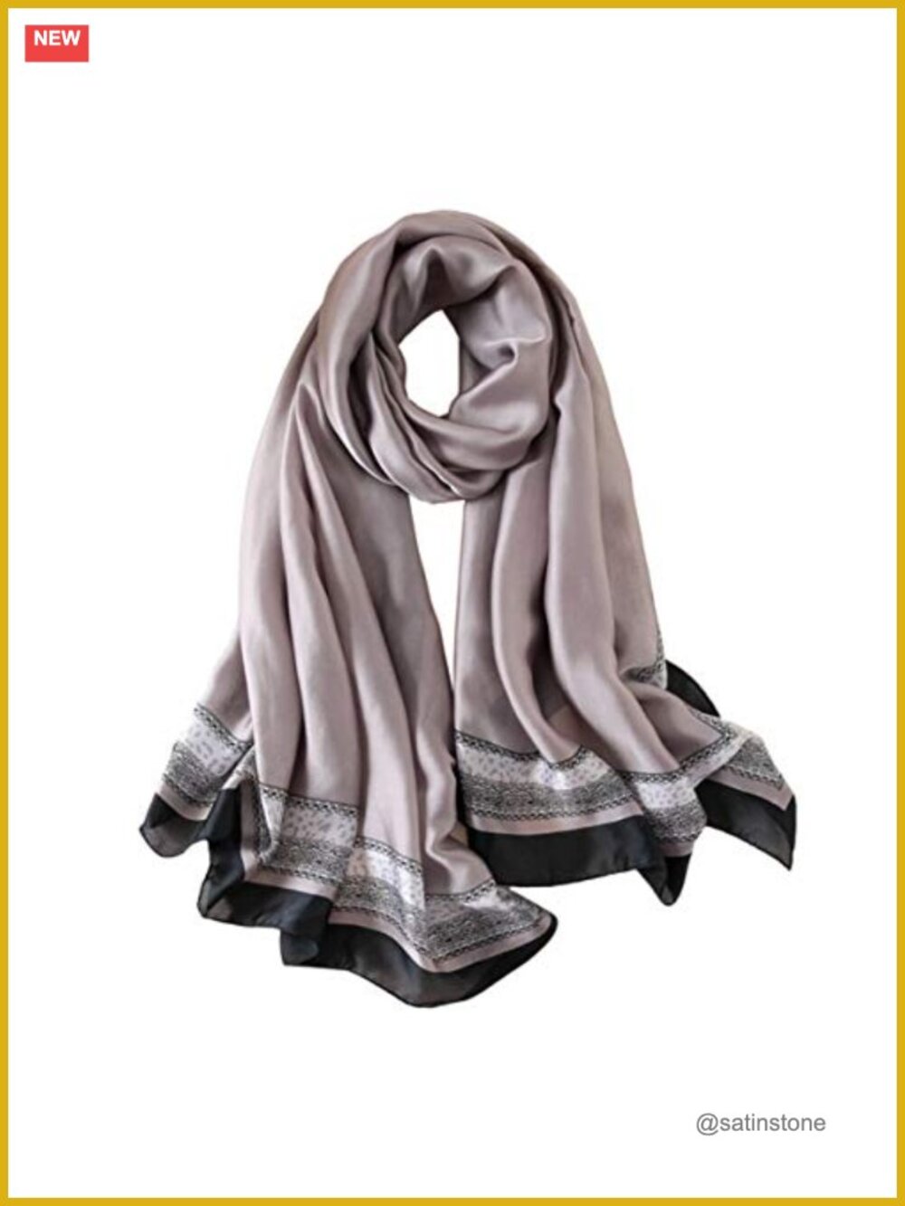 100% Mulberry Silk Scarf Long Lightweight Shawl Wrap